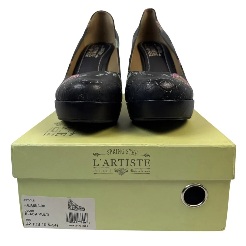 L'Artiste Spring Step Julianna Pump‎ Platform Floral High Heel 10.5-11 EU 42